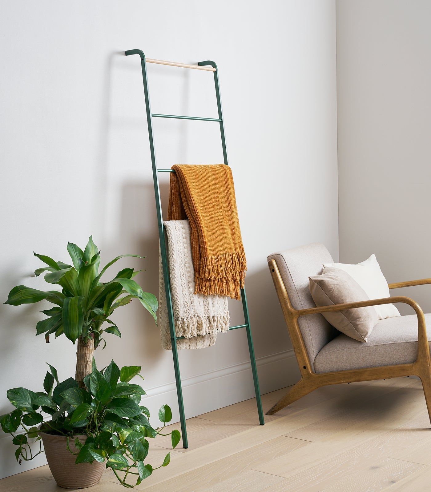 Leaning Storage Ladder - Two Styles - Steel