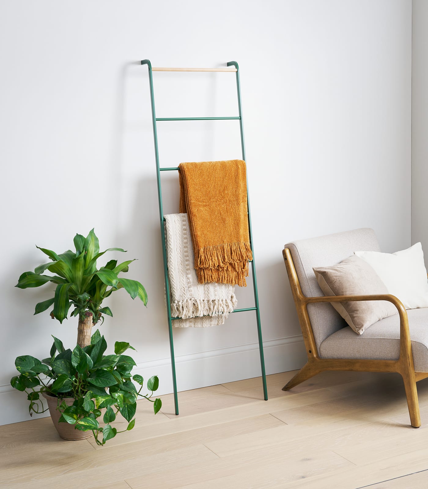 Leaning Storage Ladder - Two Styles - Steel