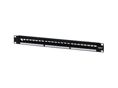 Legrand - Blank keystone patch panel - rack mountable - black - 1U - 24 ports WP24RM