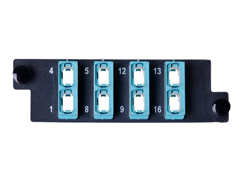 Legrand - Patch panel adapter - MPO X 8 - aqua - 0.57U HDFP-MPA96LA