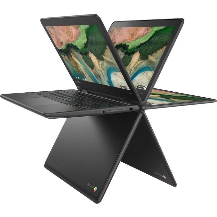 Lenovo-IMSourcing 300e Chromebook 2nd Gen 81MB0066US 11.6 Touchscreen Convertible 2 in 1 Chromebook - HD - Intel Celeron N4020 - 4 GB - 32 GB Flash Memory - English Keyboard - Black"