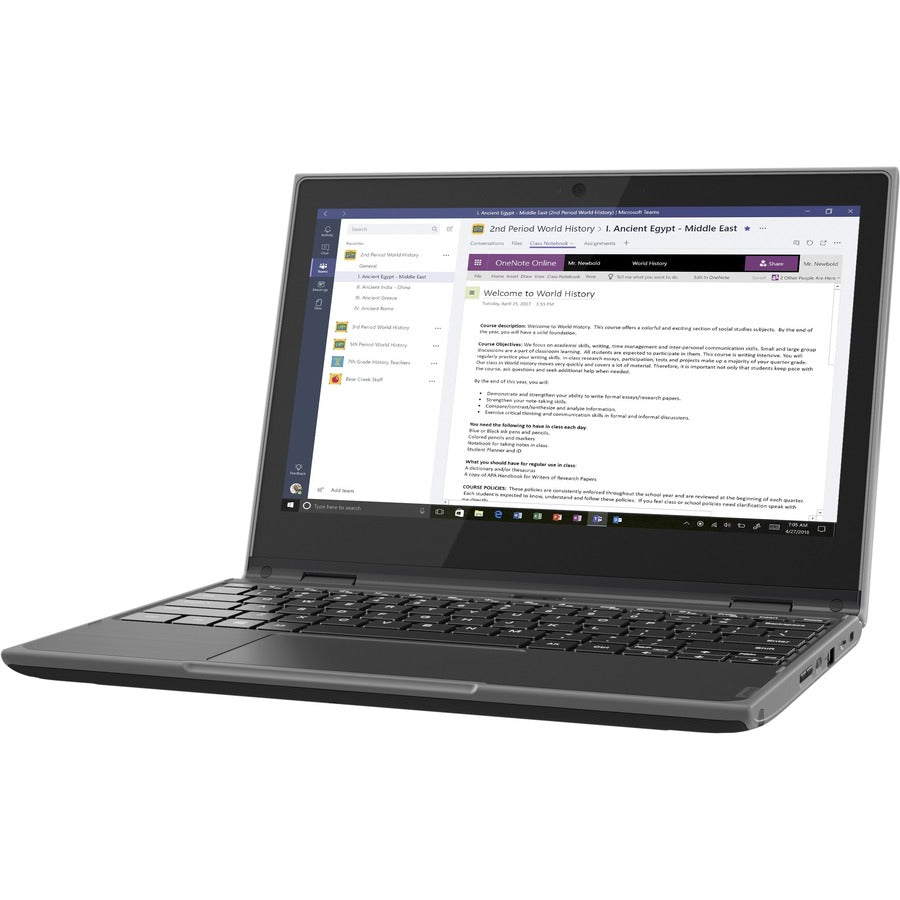 Lenovo 300e Windows 2nd Gen 82GK0010US 11.6 Touchscreen Netbook - HD - AMD 3015e - 4 GB - 128 GB SSD - English (US) Keyboard - Black"