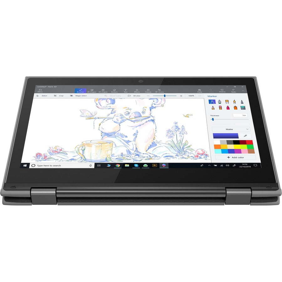 Lenovo 300e Windows 2nd Gen 82GK0010US 11.6 Touchscreen Netbook - HD - AMD 3015e - 4 GB - 128 GB SSD - English (US) Keyboard - Black"