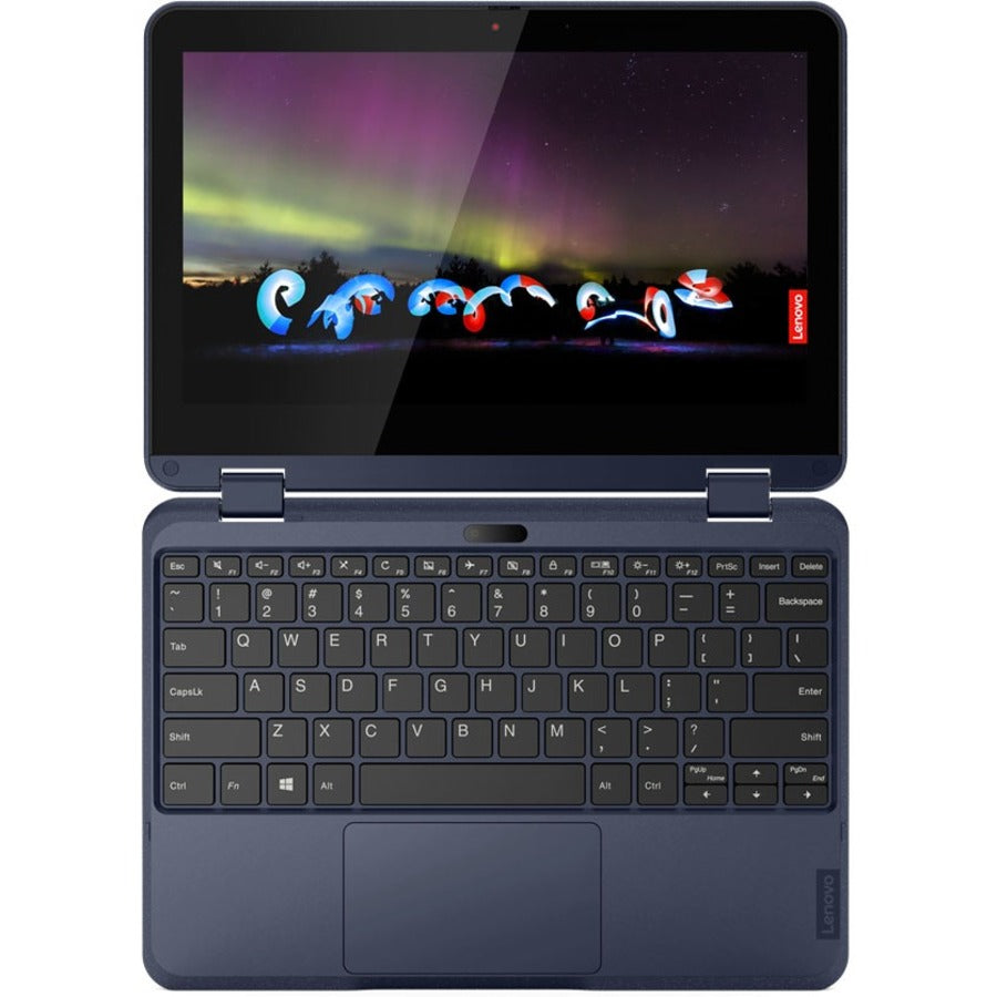 Lenovo 300w Gen 3 82J1000JUS 11.6" Touchscreen Convertible 2 in 1 Notebook - HD - 1366 x 768 - AMD 3015e Dual-core (2 Core) 1.20 GHz - 4 GB Total RAM - 128 GB SSD - Abyss Blue