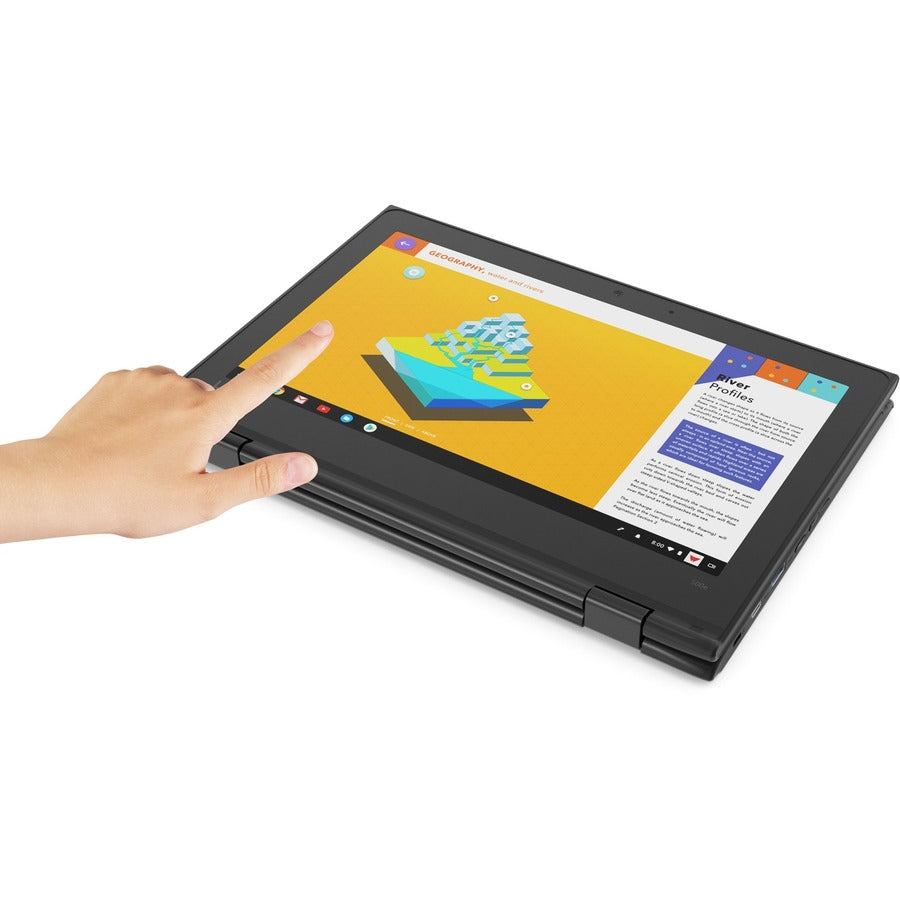 Lenovo 500E Chromebook 2Nd Gen 81Mc004Uus 11.6" Touchscreen Convertible 2 In 1 Chromebook - Hd - 1366 X 768 - Intel Celeron N4120 Quad-Core (4 Core) 1.10 Ghz - 8 Gb Total Ram - 64 Gb Flash Memory - Black