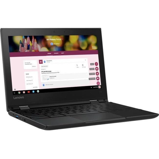 Lenovo 500E Chromebook 2Nd Gen 81Mc004Uus 11.6" Touchscreen Convertible 2 In 1 Chromebook - Hd - 1366 X 768 - Intel Celeron N4120 Quad-Core (4 Core) 1.10 Ghz - 8 Gb Total Ram - 64 Gb Flash Memory - Black