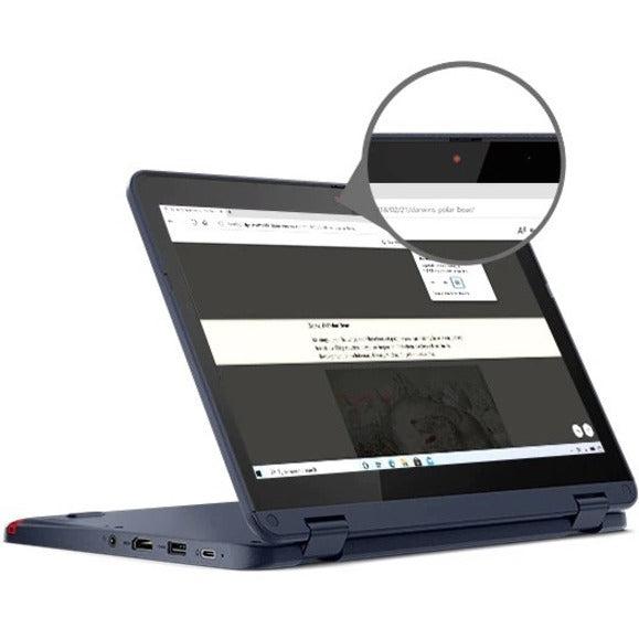 Lenovo 500W Hybrid (2-In-1) 29.5 Cm (11.6") Touchscreen Hd Intel® Celeron® N 4 Gb Lpddr4X-Sdram 64 Gb Emmc Wi-Fi 6 (802.11Ax) Windows 10 Pro Blue