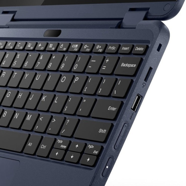 Lenovo 500w Gen 3 82J3001AUS 11.6" Touchscreen Convertible 2 in 1 Notebook - HD - 1366 x 768 - Intel Celeron N5100 Quad-core (4 Core) 1.10 GHz - 4 GB Total RAM - 4 GB On-board Memory - 128 GB SSD - Abyss Blue