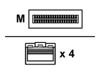 Lenovo Breakout - 100GBase-CU direct attach cable - QSFP28 to SFP28 - 10 ft - for ThinkSystem NE10032, NE2572, NE2580O; ThinkSystem 7Z57A03565