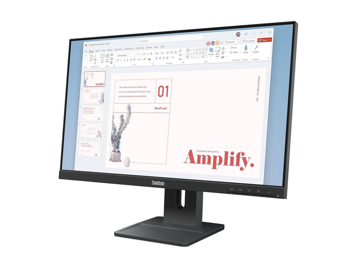 Lenovo E24-40 24" FHD IPS Monitor 100Hz Ergonomic Stand for Professionals
