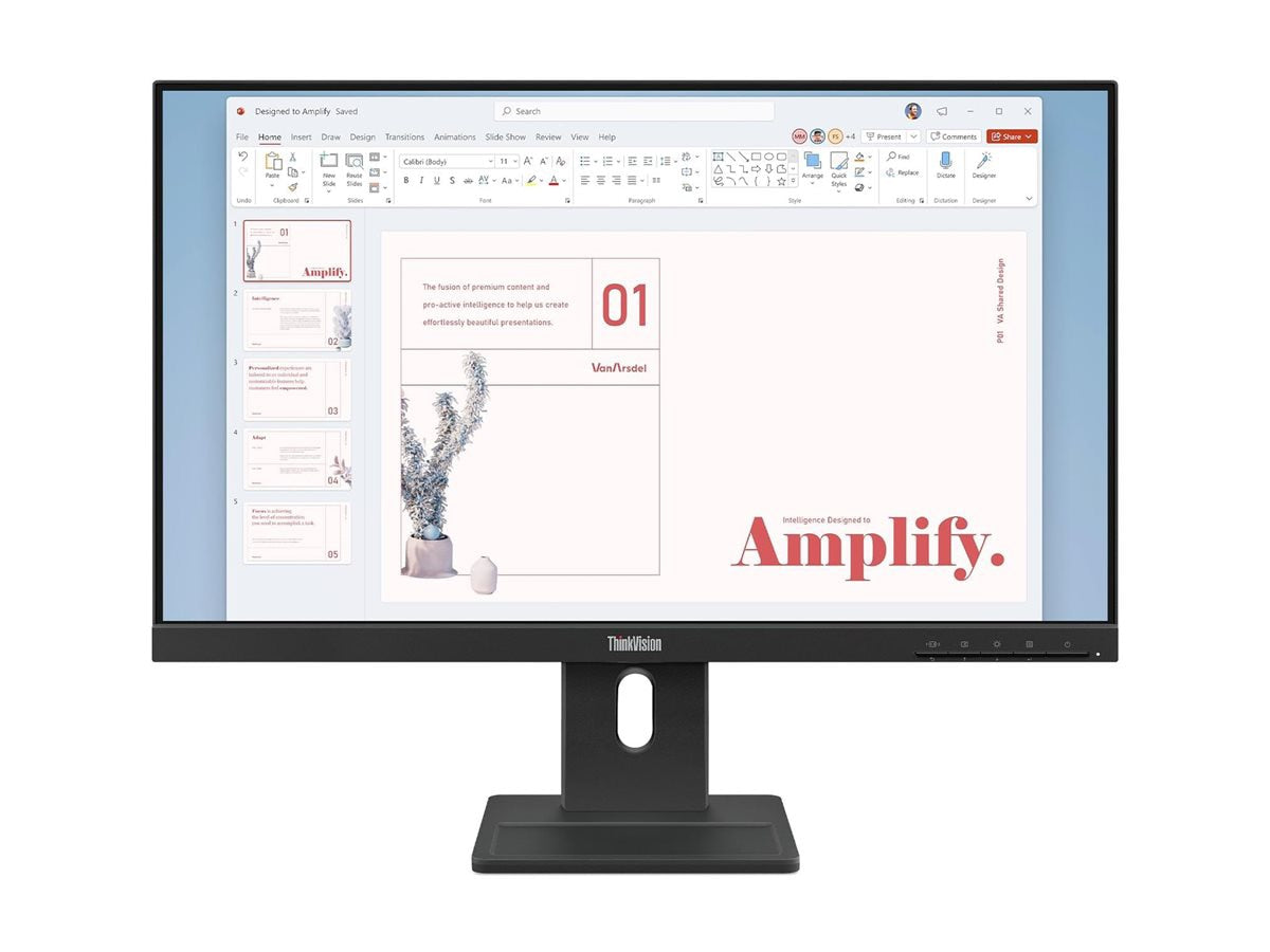 Lenovo E24-40 24" FHD IPS Monitor 100Hz Ergonomic Stand for Professionals