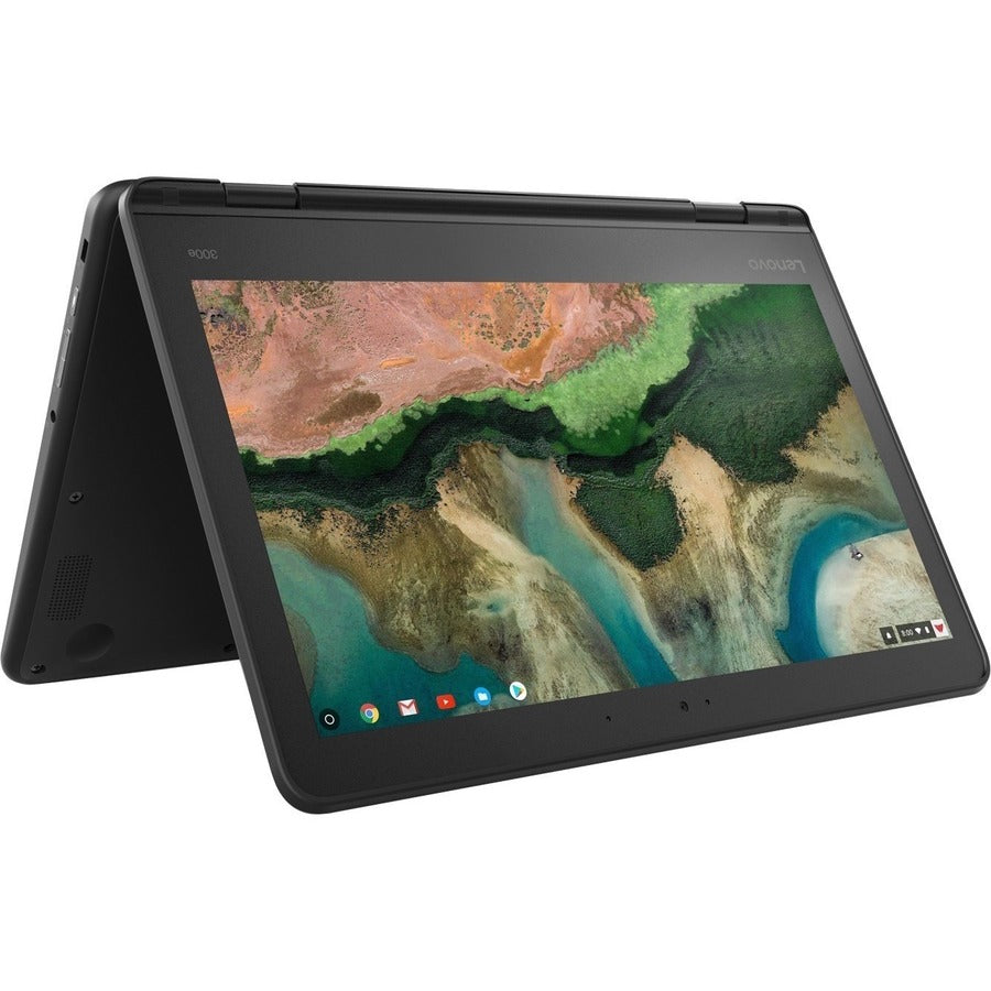 Lenovo-IMSourcing 300e Chromebook 2nd Gen 81MB0066US 11.6 Touchscreen Convertible 2 in 1 Chromebook - HD - Intel Celeron N4020 - 4 GB - 32 GB Flash Memory - English Keyboard - Black"
