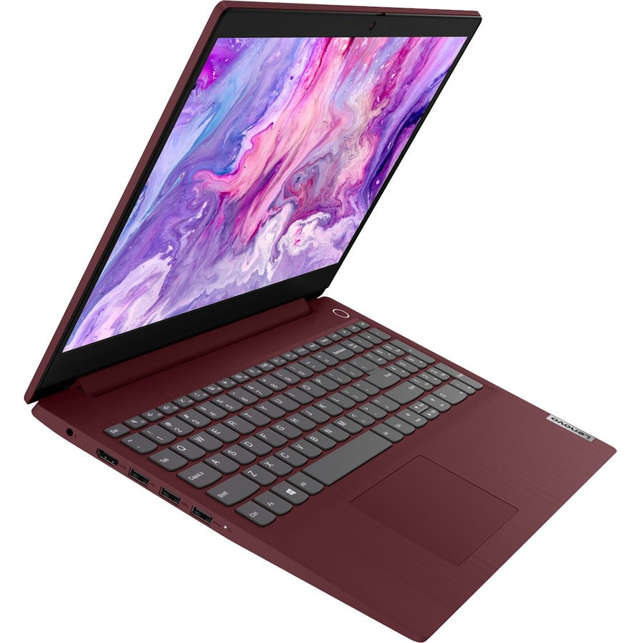 Lenovo-IMSourcing IdeaPad 3 15IIL05 81WE00L5US 15.6 Notebook - Full HD - Intel Core i5 10th Gen i5-1035G1 - 8 GB - 256 GB SSD - English Keyboard - Cherry Red"