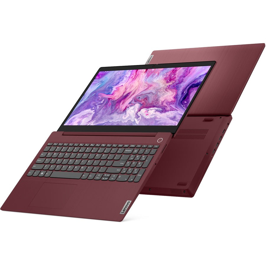 Lenovo-IMSourcing IdeaPad 3 15IIL05 81WE00L5US 15.6 Notebook - Full HD - Intel Core i5 10th Gen i5-1035G1 - 8 GB - 256 GB SSD - English Keyboard - Cherry Red"