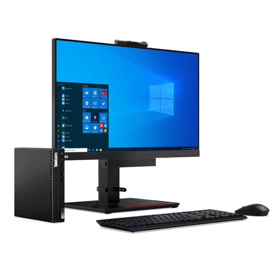 Lenovo-IMSourcing ThinkCentre M75q Gen 2 11JN002MUS Desktop Computer - AMD Ryzen 5 PRO 5650GE - 8 GB - 256 GB SSD - Tiny - Black