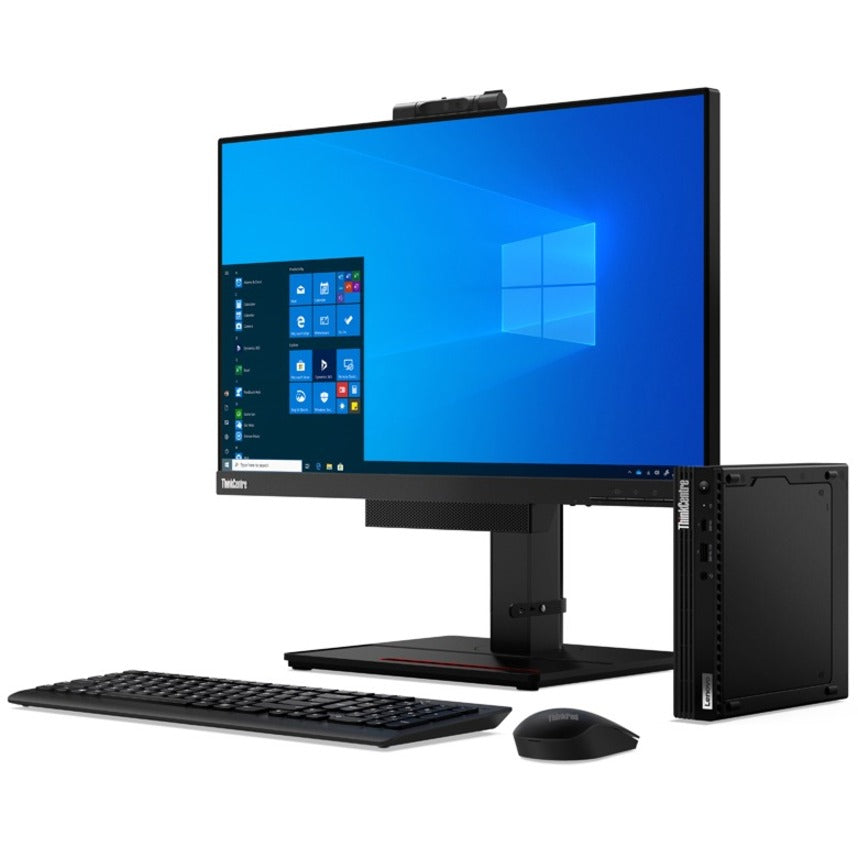 Lenovo-IMSourcing ThinkCentre M75q Gen 2 11JN002MUS Desktop Computer - AMD Ryzen 5 PRO 5650GE - 8 GB - 256 GB SSD - Tiny - Black