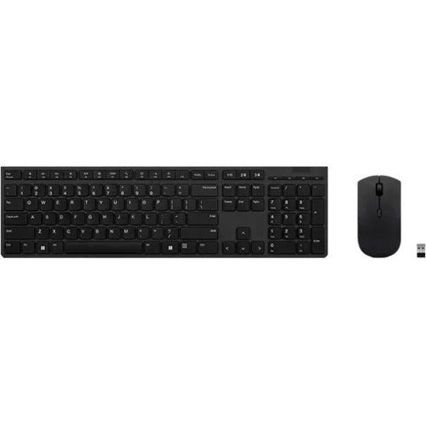 Lenovo Professional Wireless Rechargeable Combo Keyboard and Mouse-US English - USB Type