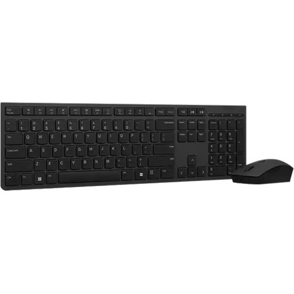 Lenovo Professional Wireless Rechargeable Combo Keyboard and Mouse-US English - USB Type
