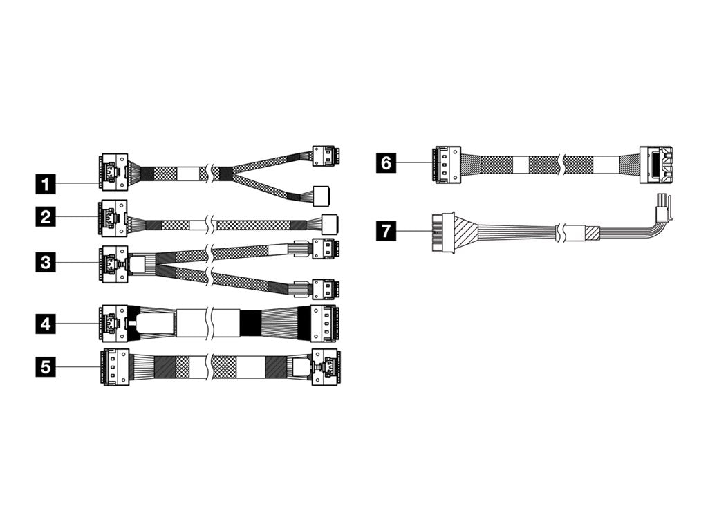 Lenovo - Storage cable kit - for 2.5 Chassis Front BP2" 4X97A82935