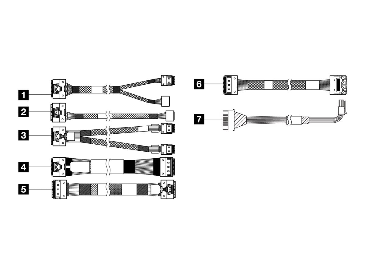 Lenovo - Storage cable kit - for 2.5 Chassis Front BP2" 4X97A82935