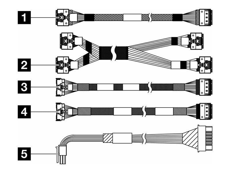 Lenovo - Storage cable kit - for 2.5 Chassis Front BP2 NVMe" 4X97A90342