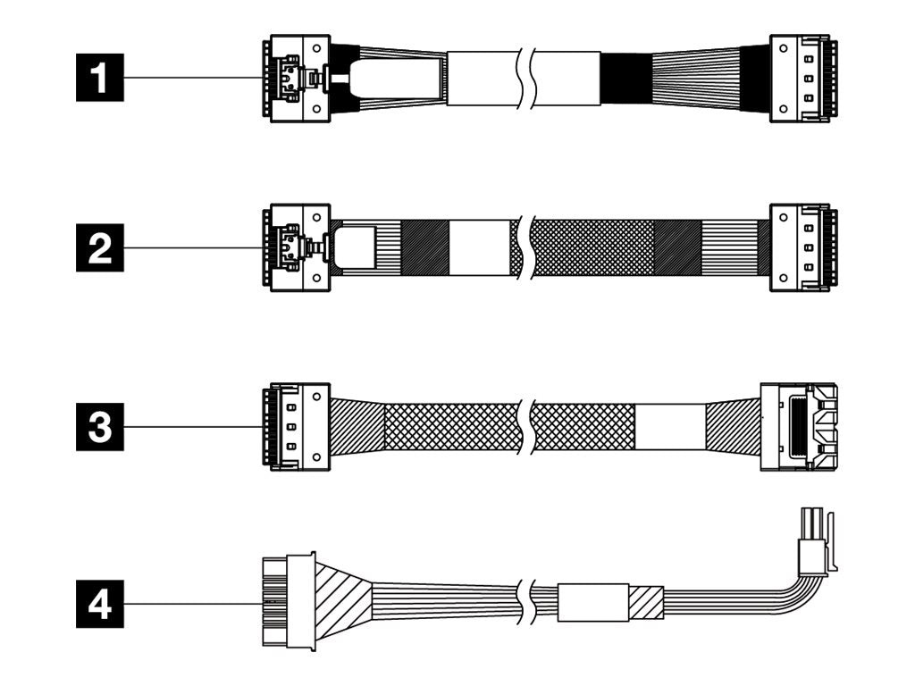 Lenovo - Storage cable kit - for 2.5 Chassis Front BP3" 4X97A82937