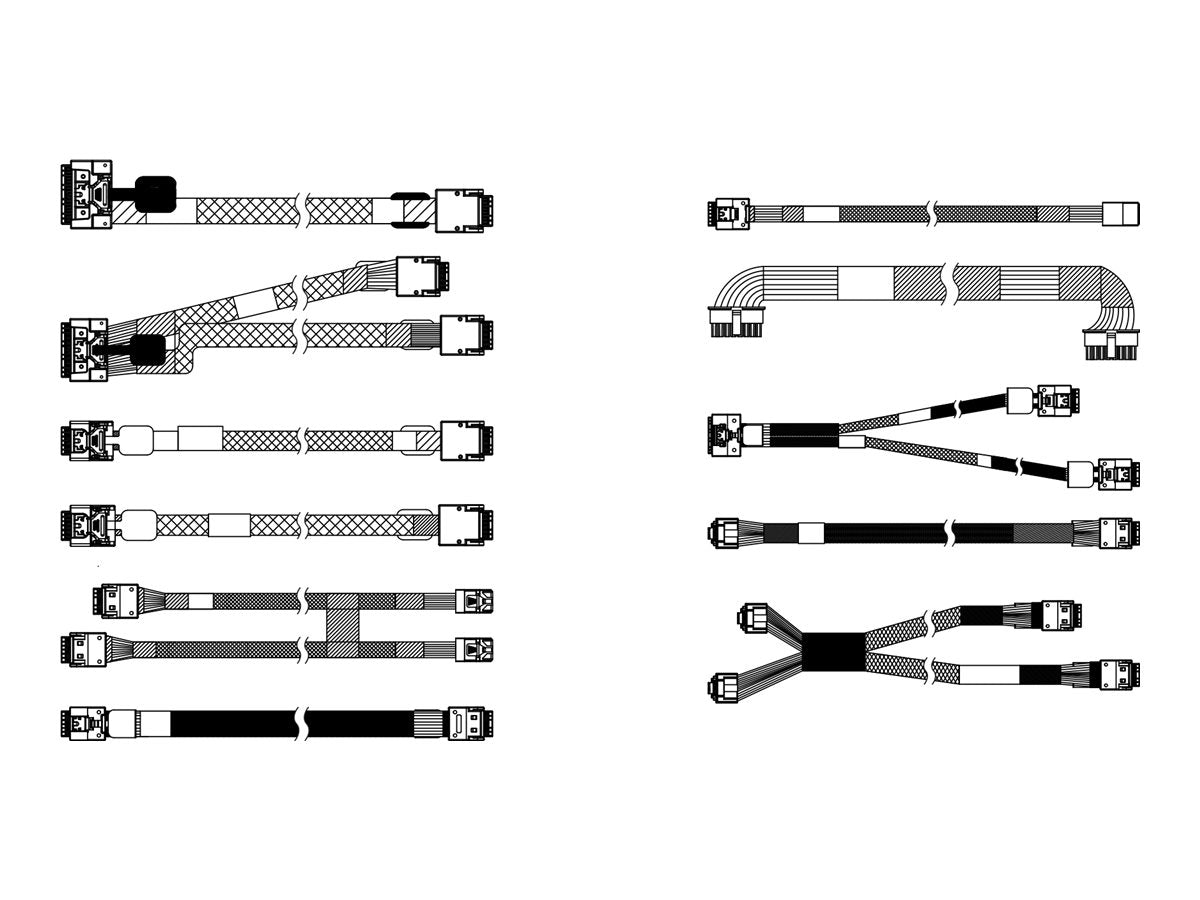 Lenovo - Storage cable kit - for 6 x SATA/SAS + 4 x Anybay SAS/SATA 4X97A83833