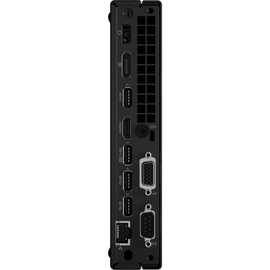 Lenovo ThinkCentre M80q 11DN0097US Desktop Computer - Intel Core i3 10th Gen i3-10100T Quad-core (4 Core) 3 GHz - 8 GB RAM DDR4 SDRAM - 128 GB M.2 PCI Express NVMe 3.0 x2 SSD - Tiny - Black