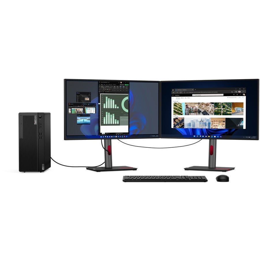 Lenovo ThinkCentre M80t Gen 3 11TE0013US Desktop Computer - Intel Core i5 12th Gen i5-12500 - vPro Technology - 16 GB - 256 GB SSD - Tower - Black