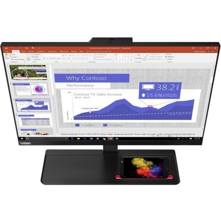 Lenovo ThinkCentre M90a 11CD009EUS All-in-One Computer - Intel Core i5 10th Gen i5-10500 - vPro Technology - 8 GB - 256 GB SSD - 23.8 Full HD Touchscreen - Desktop - Black"
