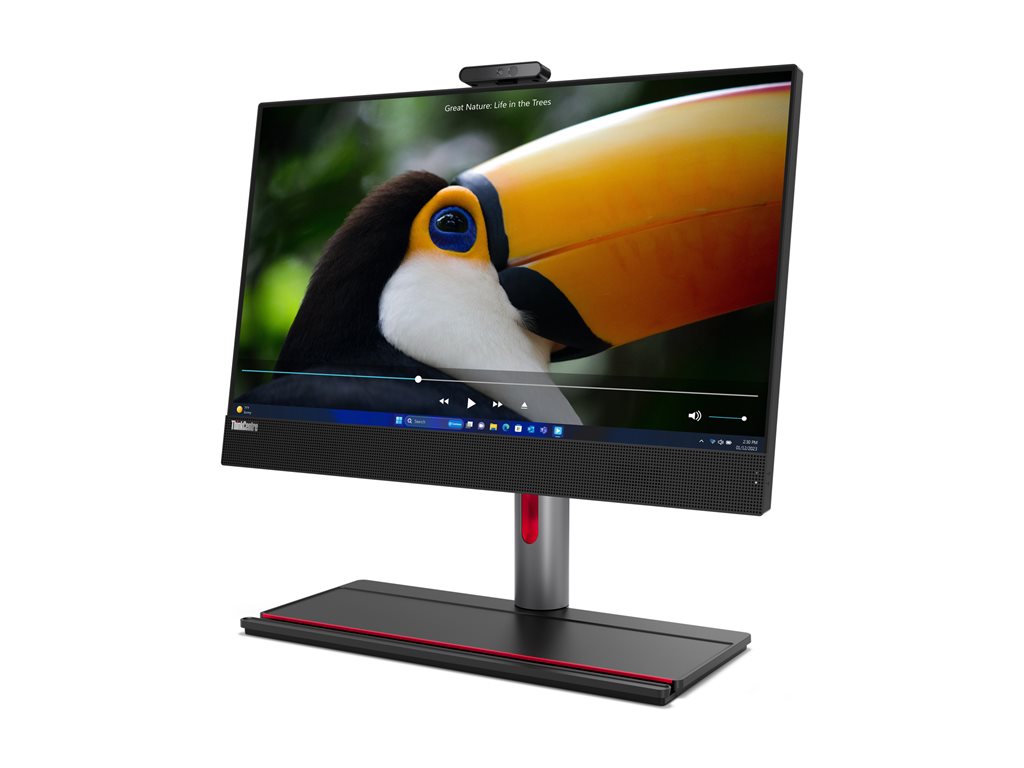 Lenovo ThinkCentre M90a Gen 5 12SH - All-in-one with UltraFlex V Stand - Core i3 i3-14100 / up to 4.7 GHz - RAM 8 GB - SSD 256 12SH001NUS