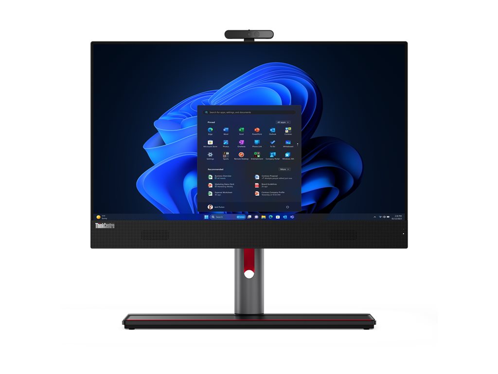 Lenovo ThinkCentre M90a Gen 5 12SH - All-in-one with UltraFlex V Stand - Core i3 i3-14100 / up to 4.7 GHz - RAM 8 GB - SSD 256 12SH001NUS