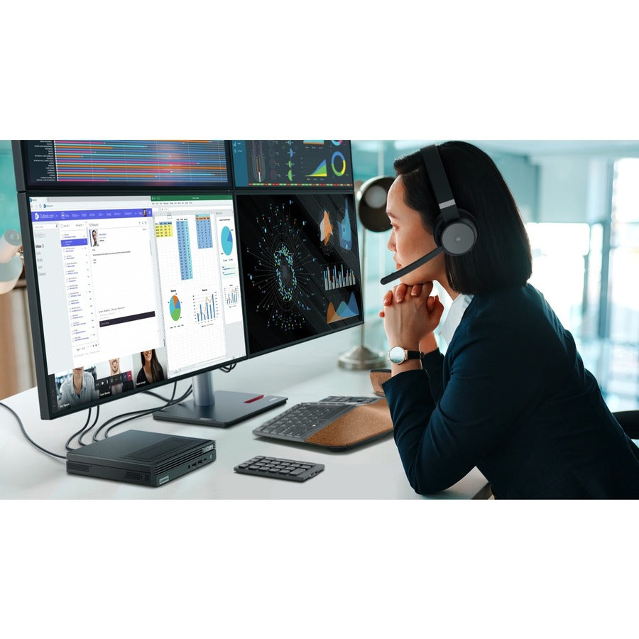 Lenovo ThinkCentre M90q Gen 3 11U5005TUS Desktop Computer - Intel Core i7 12th Gen i7-12700 - 16 GB - 512 GB SSD - Tiny - Black