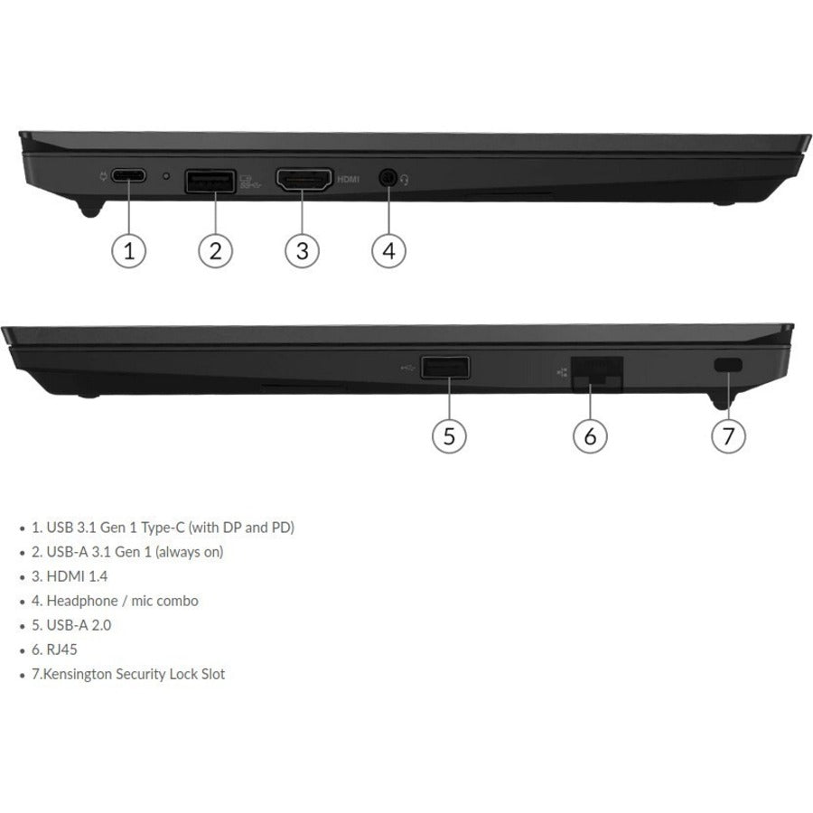 Lenovo ThinkPad E14 Gen 3 20Y7003AUS 14 Notebook - Full HD - AMD Ryzen 7 5700U - 16 GB - 256 GB SSD - English (US) Keyboard - Black"