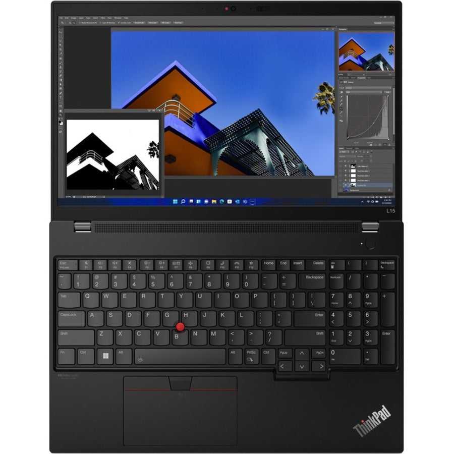 Lenovo ThinkPad L15 Gen 3 21C70017US 15.6 Notebook - Full HD - AMD Ryzen 5 PRO 5675U - 8 GB - 256 GB SSD - English Keyboard - Thunder Black"
