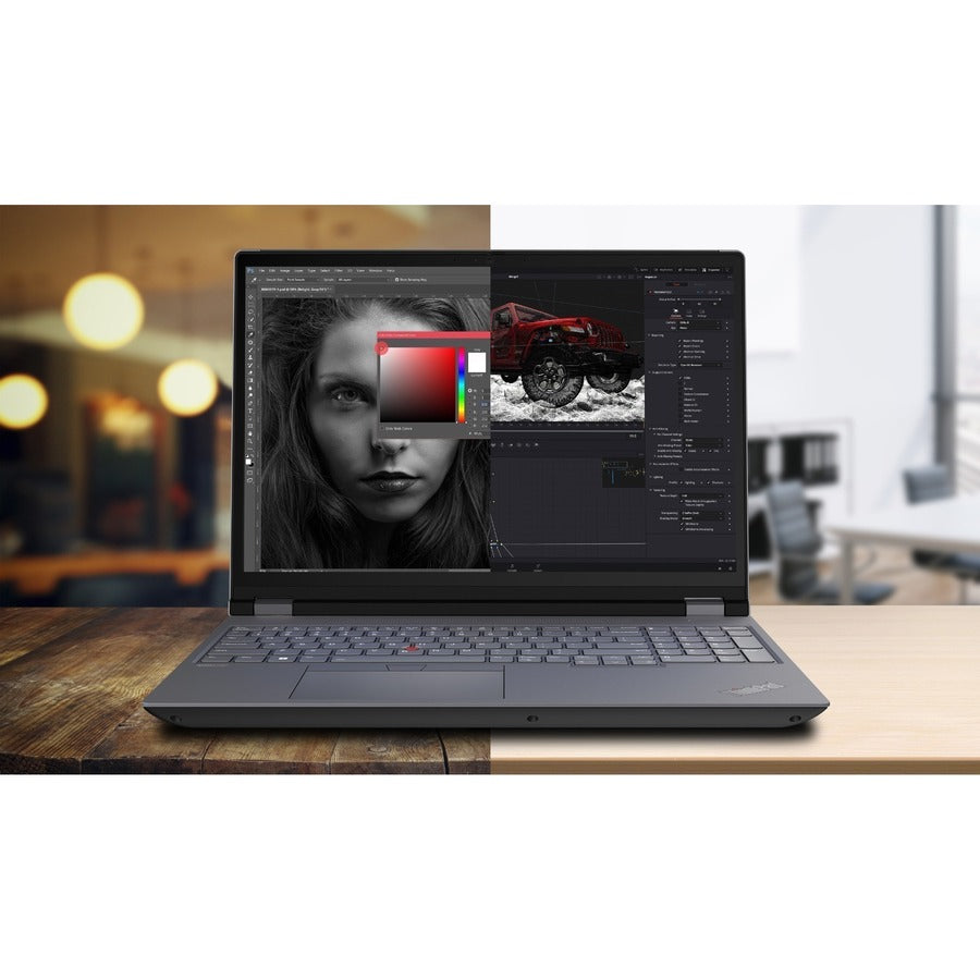 Lenovo ThinkPad P16 G1 21D7S0KS00 16" Mobile Workstation - WUXGA - 1920 x 1080 - Intel Core i9 12th Gen i9-12950HX Hexadeca-core (16 Core) 2.30 GHz - 64 GB Total RAM - 512 GB SSD - Storm Gray, Thunder Black