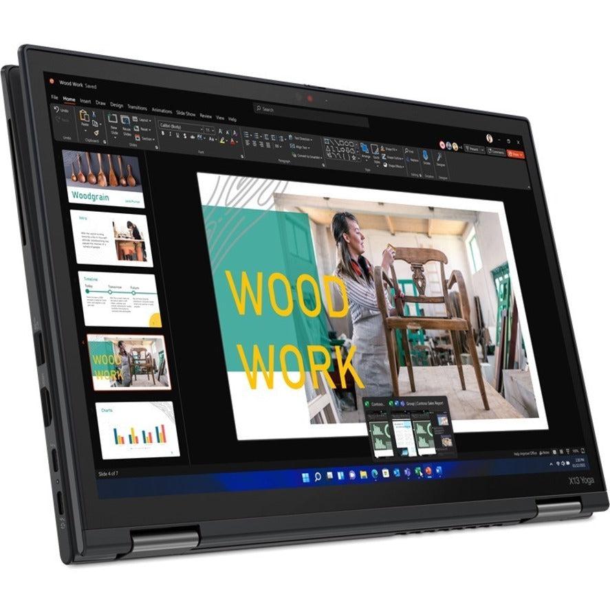 Lenovo ThinkPad X13 Yoga Gen 3 21AW002NUS 13.3 Touchscreen Convertible 2 in 1 Notebook - WUXGA - Intel Core i7 12th Gen i7-1255U - 16 GB - 256 GB SSD - English Keyboard - Thunder Black"