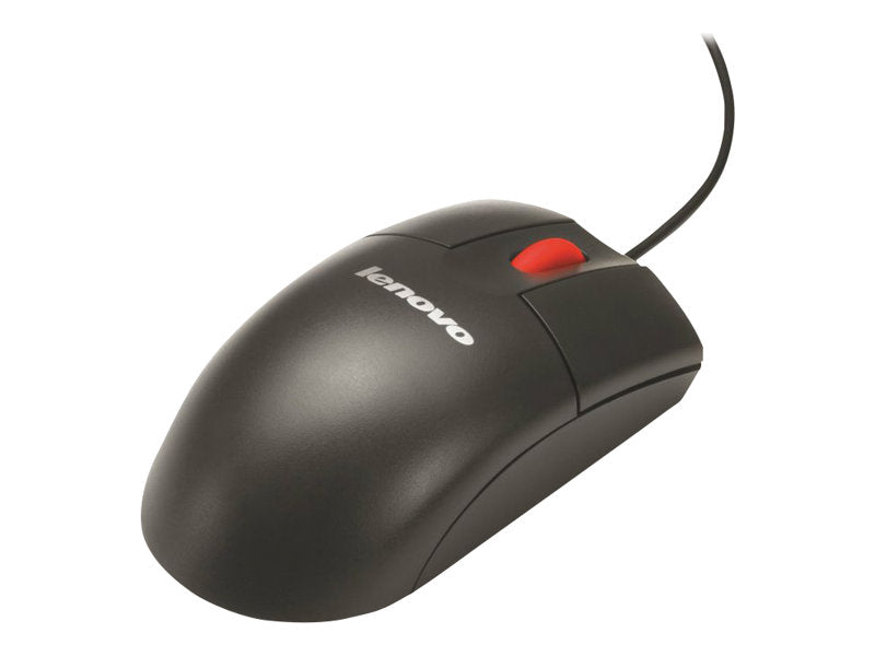 Lenovo ThinkPlus - Mouse - optical - 3 buttons - wired - USB - stealth black