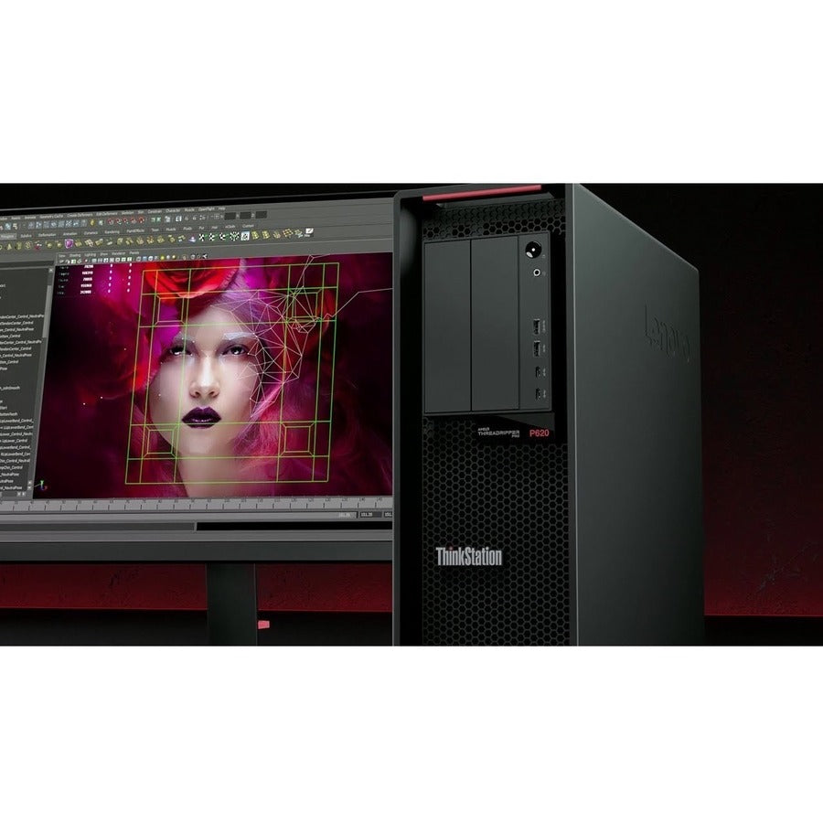 Lenovo ThinkStation P620 30E000ALUS Workstation - 1 x AMD Ryzen Threadripper PRO 3975WX - 128 GB - 1 TB SSD - Tower - Graphite Black