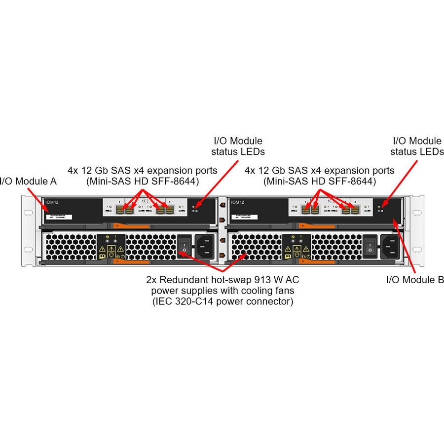 Lenovo ThinkSystem DE4000H 2U12 iSCSI LFF Hybrid Storage Array | TecISoft 7Y74A002WW