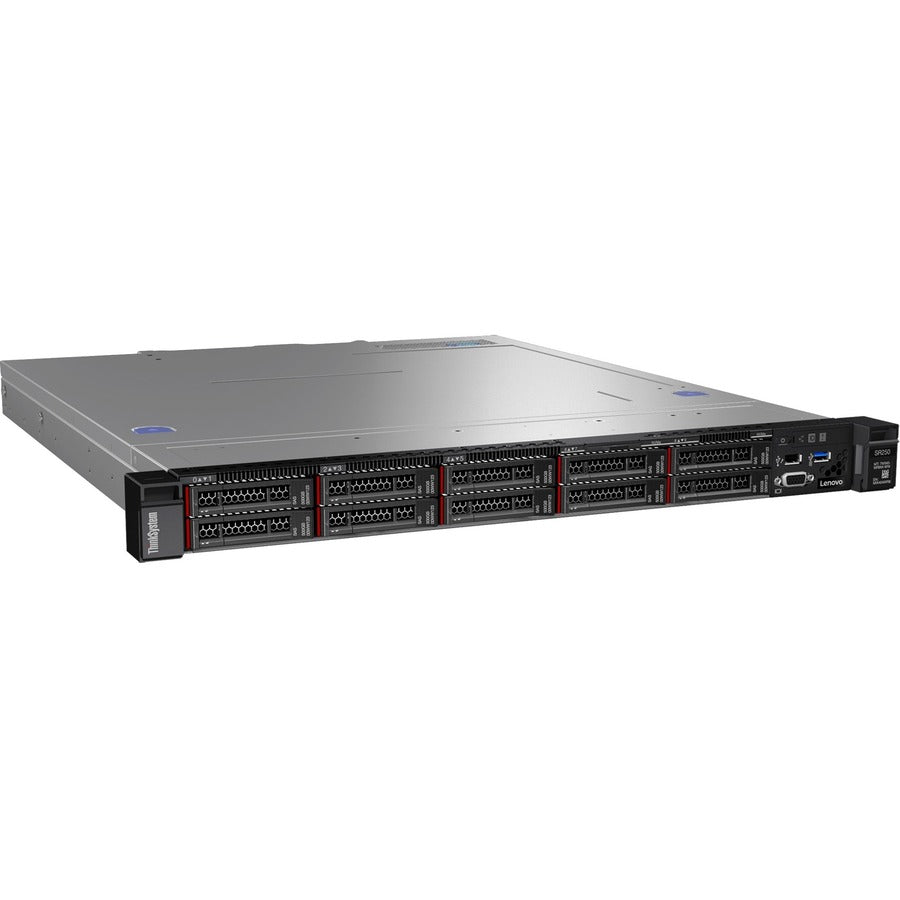 Lenovo ThinkSystem SR250 7Y51A050NA 1U Rack Server - 1 x Intel Xeon E-2288G 3.70 GHz - 8 GB RAM - Serial ATA/600 Controller