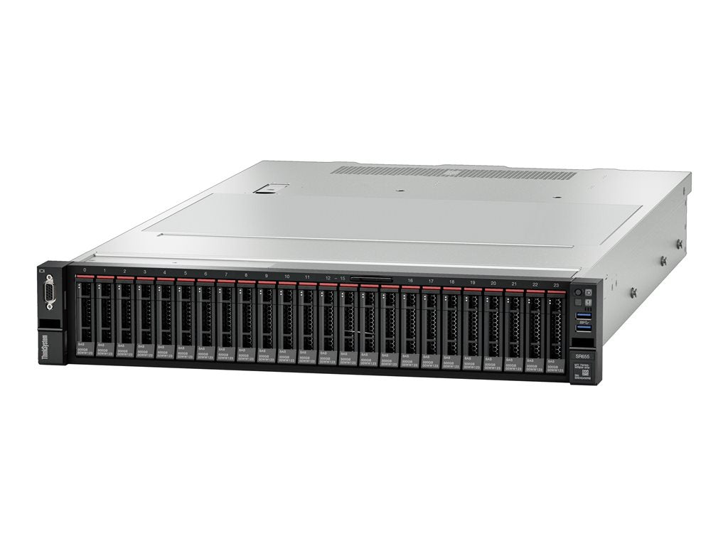 Lenovo ThinkSystem SR655 7Z01 - Server - rack-mountable - 2U - 1-way - 1 x EPYC 7502P / up to 3.35 GHz - RAM 32 GB - no