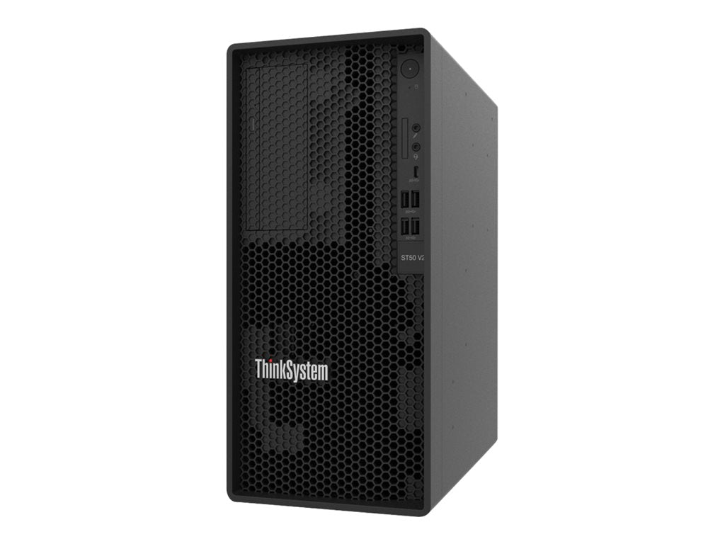 Lenovo ThinkSystem ST50 V2 7D8J - Server - tower 5U - 1-way - 1 x Xeon E-2356G / up to 5 GHz - RAM 16 GB - no HDD - UHD Graphics 7D8JA04KNA