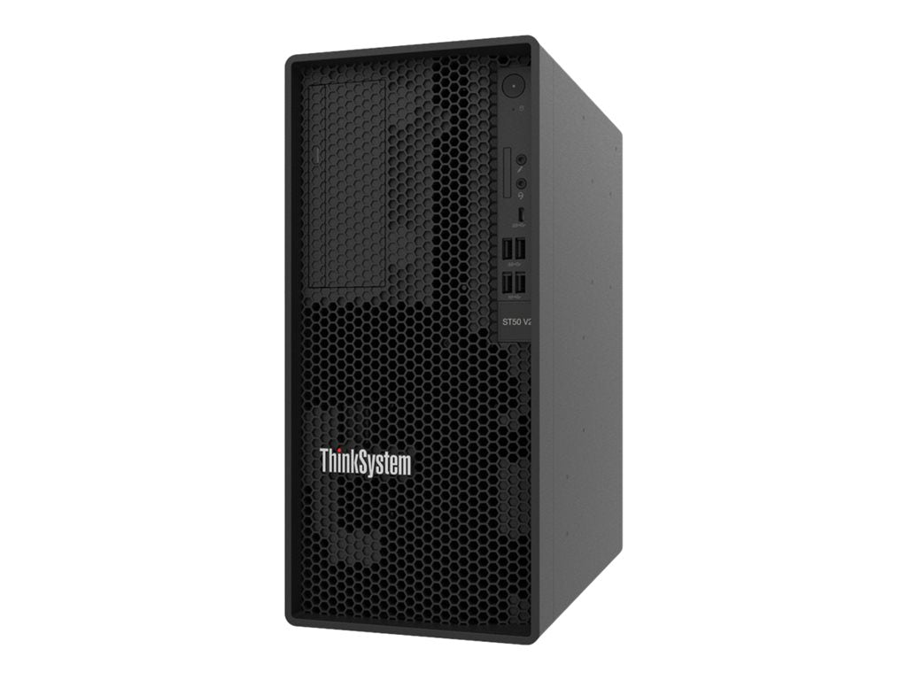 Lenovo ThinkSystem ST50 V2 7D8J - Server - tower - 5U - 1-way - 1 x Xeon E-2386G / up to 5.1 GHz - RAM 16 GB - no HDD -