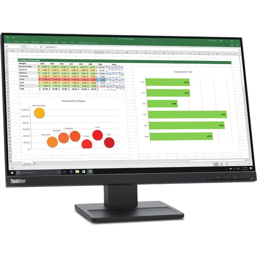 Lenovo ThinkVision M15 Portable Monitor - 15.6 Inch FHD USB-C | TecISoft 62CFGAR1US