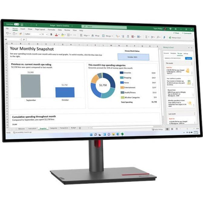 Lenovo ThinkVision P27h-30 27 Inch QHD IPS Monitor 63A1ZAR1US