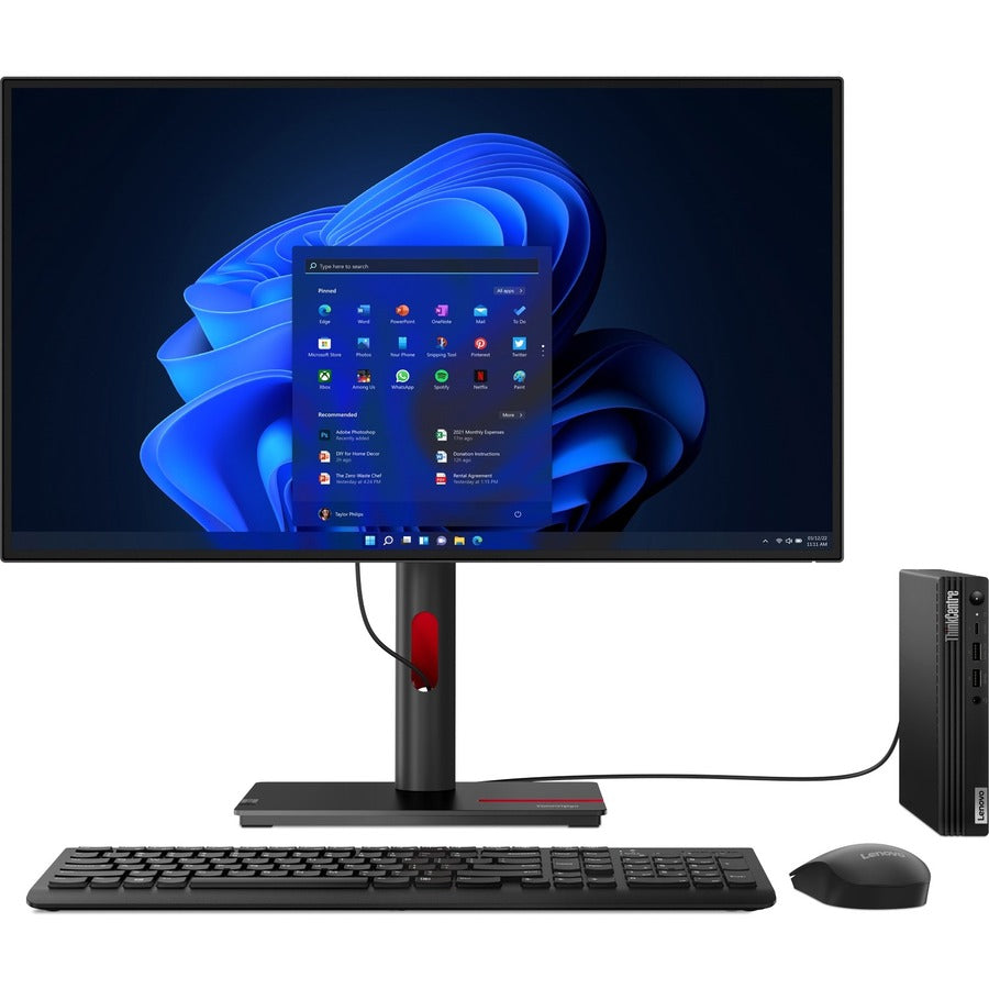 Lenovo Thinkcentre M80Q Gen 3 11U10040Us Desktop Computer - Intel Core I5 12Th Gen I5-12500T Hexa-Core (6 Core) 2 Ghz - 8 Gb Ram Ddr5 Sdram - 256 Gb M.2 Pci Express Nvme 4.0 X4 Ssd - Tiny - Black