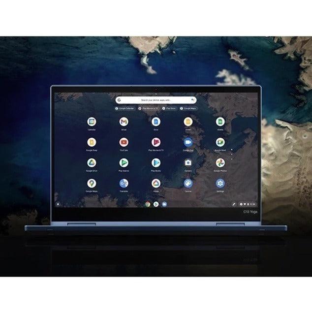 Lenovo Thinkpad C13 Yoga Chromebook 33.8 Cm (13.3") Touchscreen Full Hd Amd Ryzen™ 5 8 Gb Ddr4-Sdram 128 Gb Ssd Wi-Fi 5 (802.11Ac) Chrome Os Blue