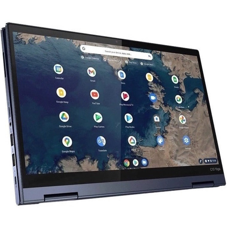 Lenovo Thinkpad C13 Yoga Chromebook 33.8 Cm (13.3") Touchscreen Full Hd Amd Ryzen™ 5 8 Gb Ddr4-Sdram 256 Gb Ssd Wi-Fi 5 (802.11Ac) Chrome Os Blue 20Ux001Qus