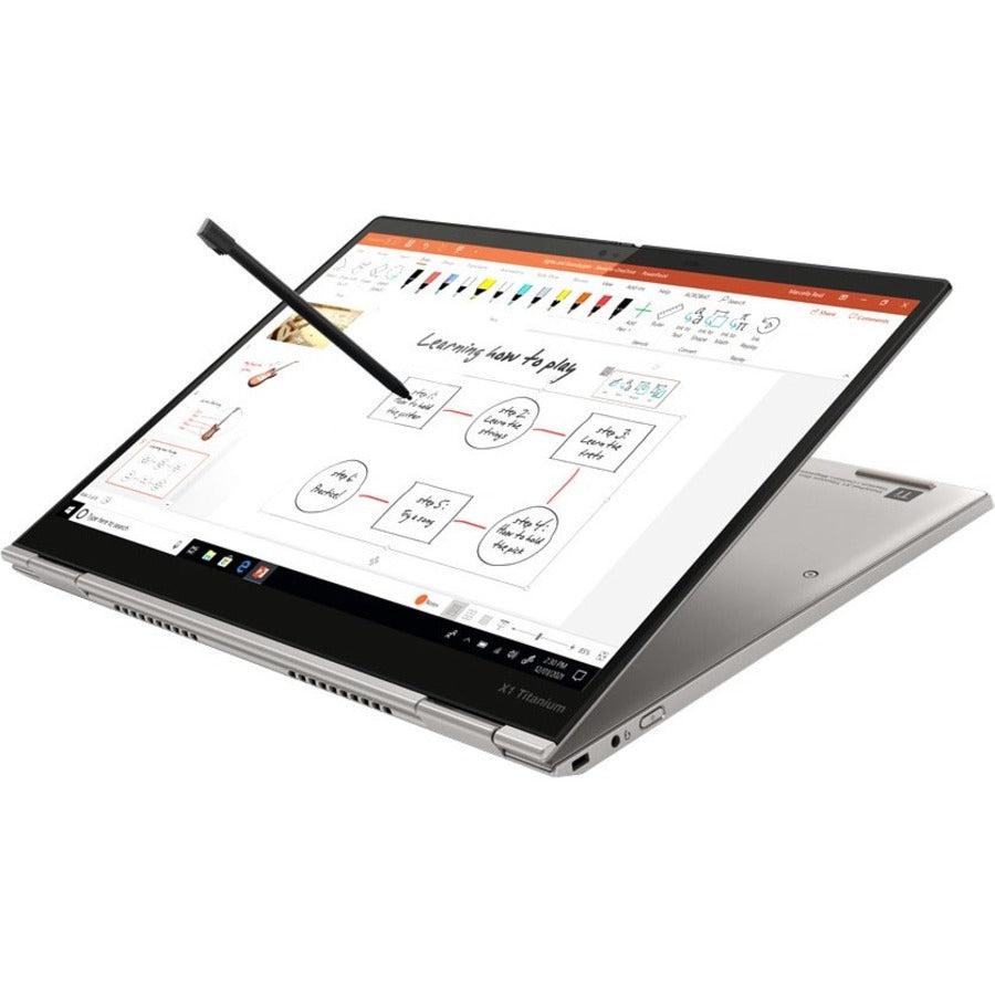 Lenovo Thinkpad X1 Titanium Yoga Hybrid (2-In-1) 34.3 Cm (13.5") Touchscreen Quad Hd Intel® Core™ I7 16 Gb Lpddr4X-Sdram 512 Gb Ssd Wi-Fi 6 (802.11Ax) Windows 11 Pro